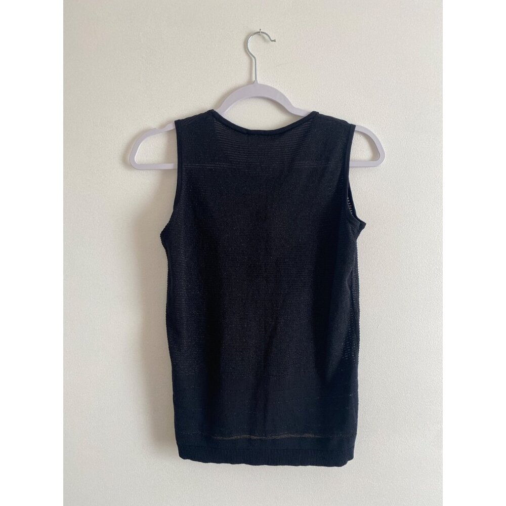 NWT Calvin Klein Women’s Black Sleeveless Knit Top Size M - Picture 2 of 5